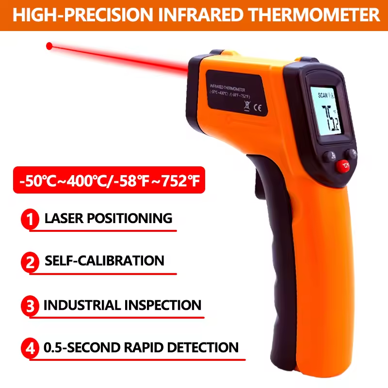 Industrial Laser Thermometer Gun - Ручной инфракрасный термометр-пистолет, бесконтактный лазерный тепловизор
