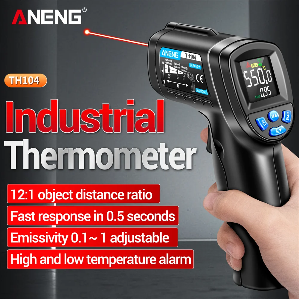 ANENG -50~550 ℃   Инфракрасный – обзор и цена Industrial Laser Thermometer Gun
