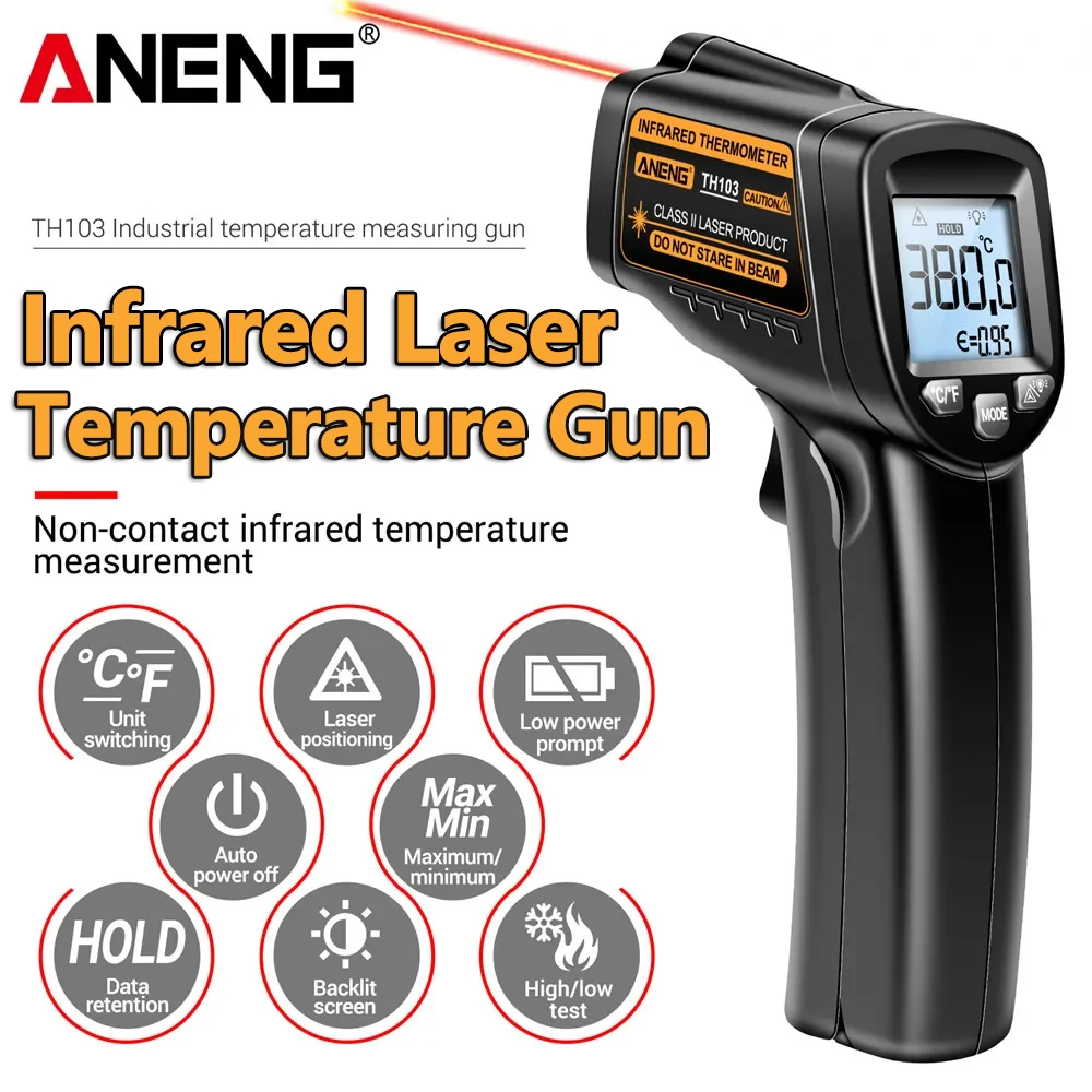 Инфракрасный лазерный термомет – обзор и цена Industrial Laser Thermometer Gun