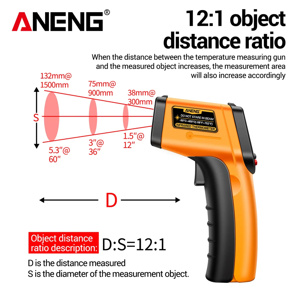 Инфракрасный термометр-пистоле – обзор и цена Industrial Laser Thermometer Gun